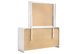 203503M Felicity 6-drawer Wood Dresser with Mirror White High Gloss