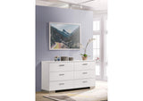 203503 Felicity 6-drawer Dresser White High Gloss