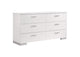 203503 Felicity 6-drawer Dresser White High Gloss
