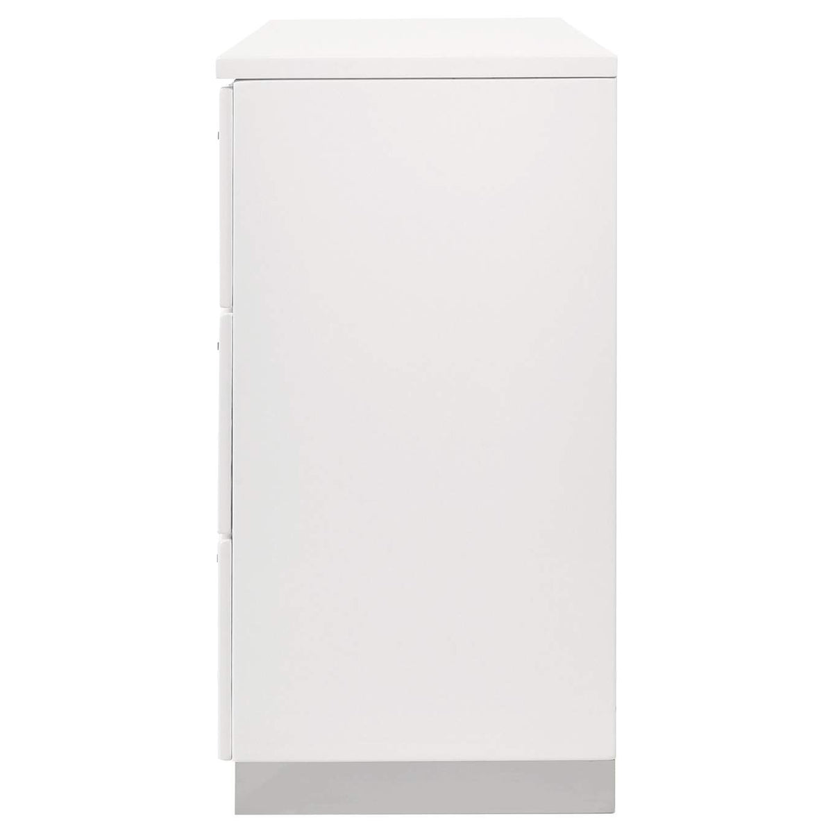 203503 Felicity 6-drawer Dresser White High Gloss