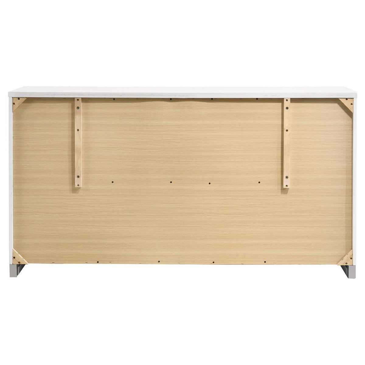 203503 Felicity 6-drawer Dresser White High Gloss