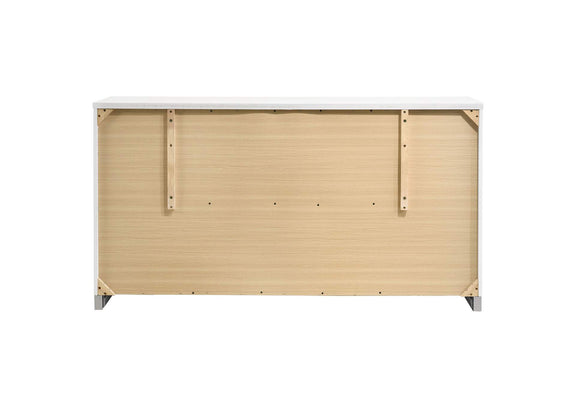 203503 Felicity 6-drawer Dresser White High Gloss