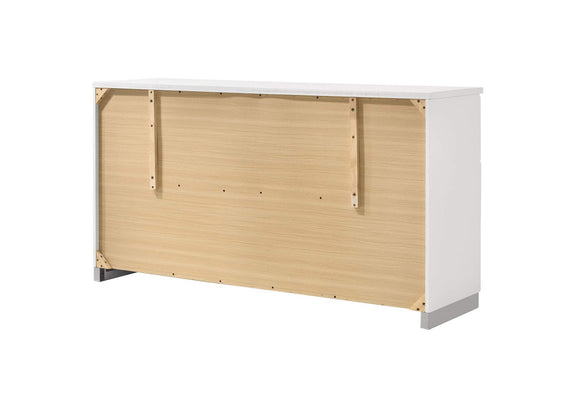 203503 Felicity 6-drawer Dresser White High Gloss