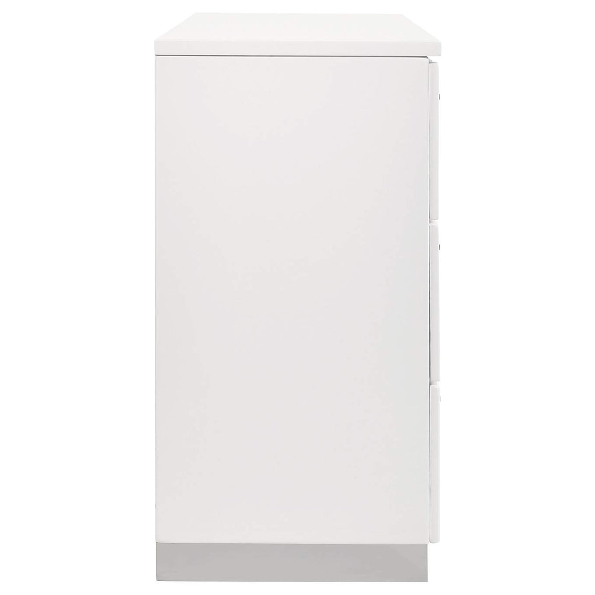 203503 Felicity 6-drawer Dresser White High Gloss