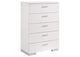 203505 Felicity 5-drawer Bedroom Chest White High Gloss