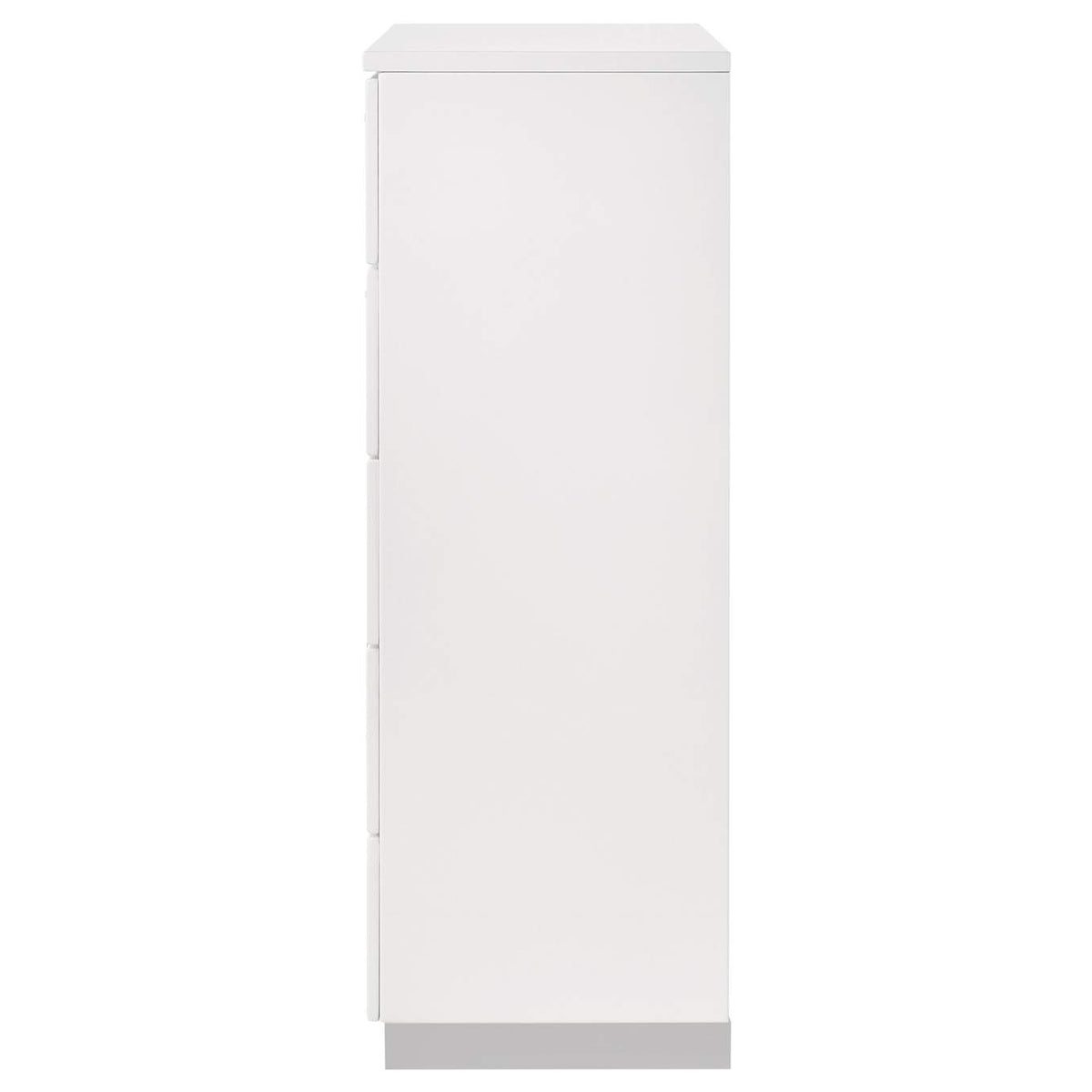 203505 Felicity 5-drawer Bedroom Chest White High Gloss