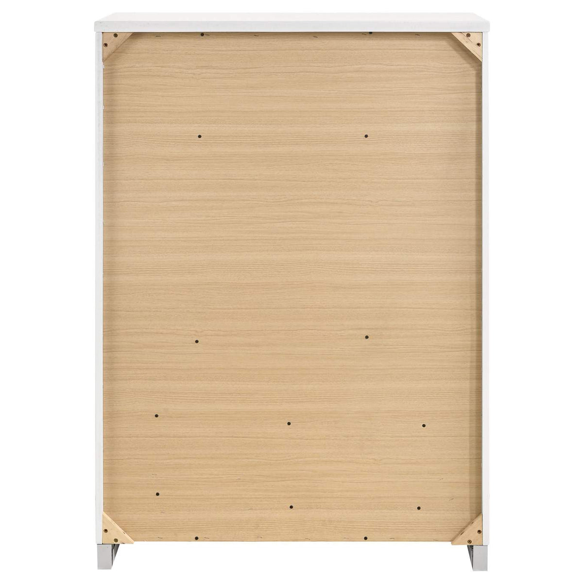 203505 Felicity 5-drawer Bedroom Chest White High Gloss