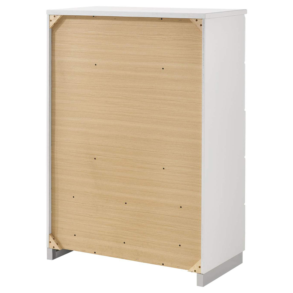 203505 Felicity 5-drawer Bedroom Chest White High Gloss