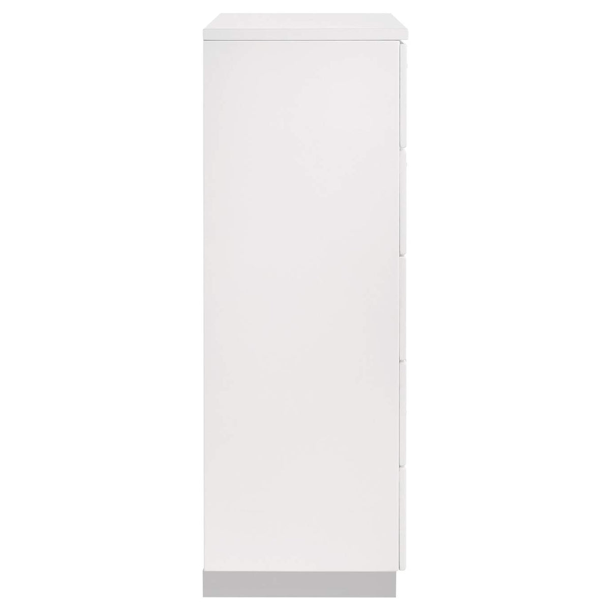 203505 Felicity 5-drawer Bedroom Chest White High Gloss