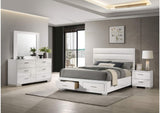 203510KE-S4 Felicity 4-piece Eastern King Platform Bedroom Set White