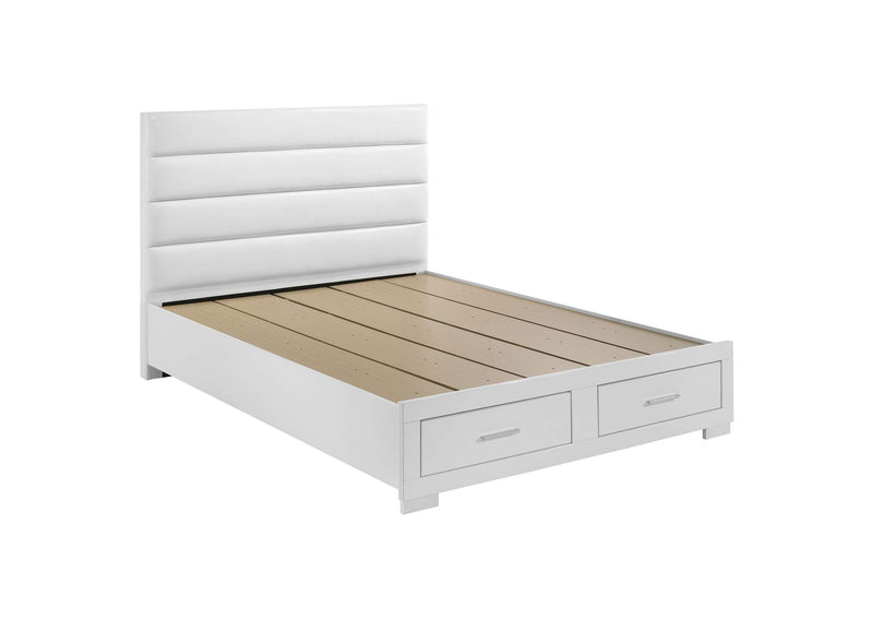 203510KE-S4 Felicity 4-piece Eastern King Platform Bedroom Set White