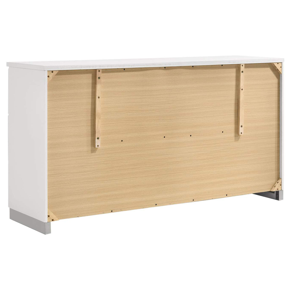 203510KE-S4 Felicity 4-piece Eastern King Platform Bedroom Set White