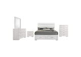 203510KE-S5 Felicity 5-piece Eastern King Platform Bedroom Set White