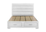 203510KE Felicity Eastern King Storage Bed White High Gloss