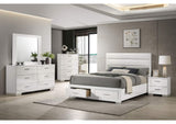 203510KW-S5 Felicity 5-piece California King Platform Bedroom Set White