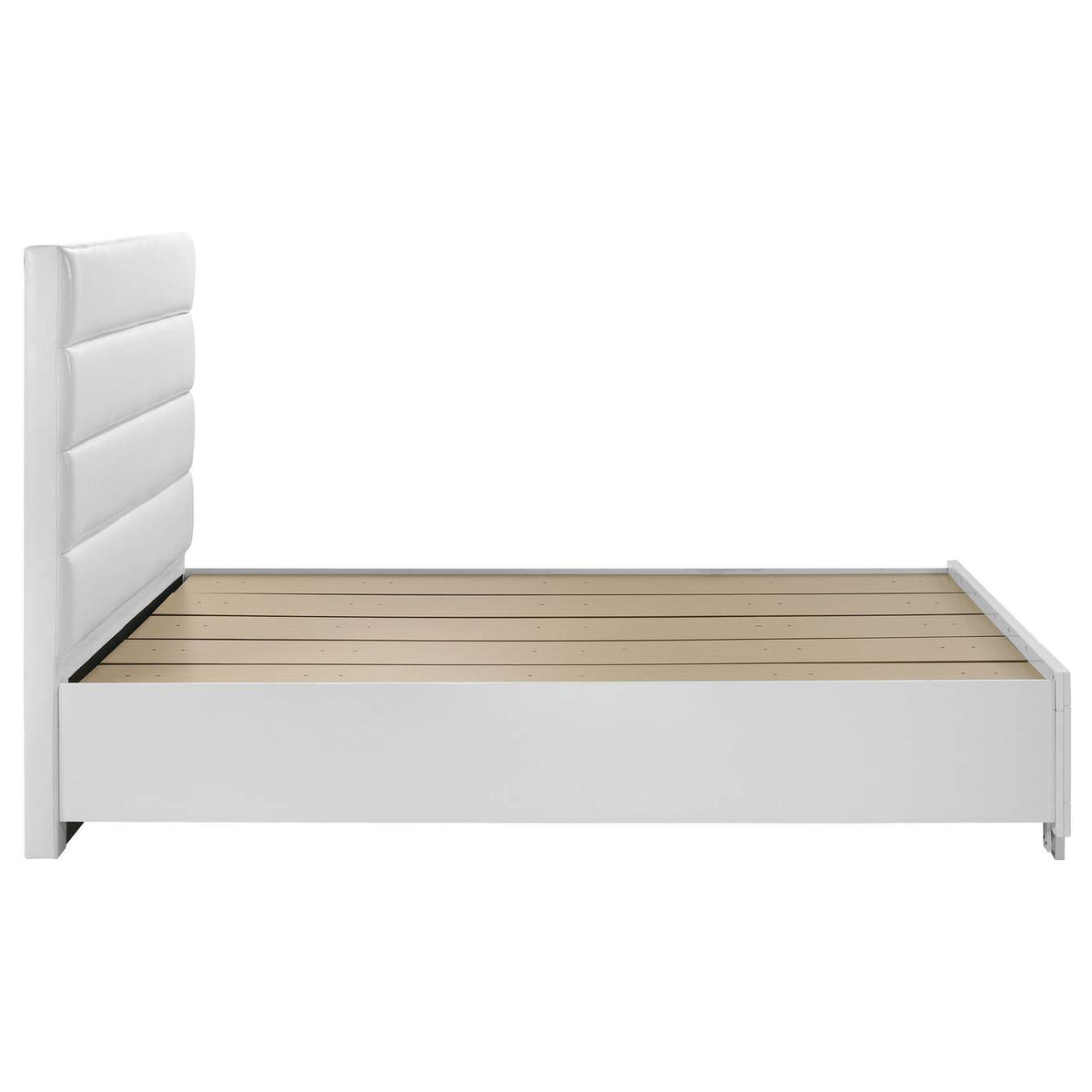 203510KW Felicity California King Storage Bed White High Gloss