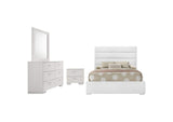 203511F-S4 Felicity 4-piece Full Bedroom Set White High Gloss