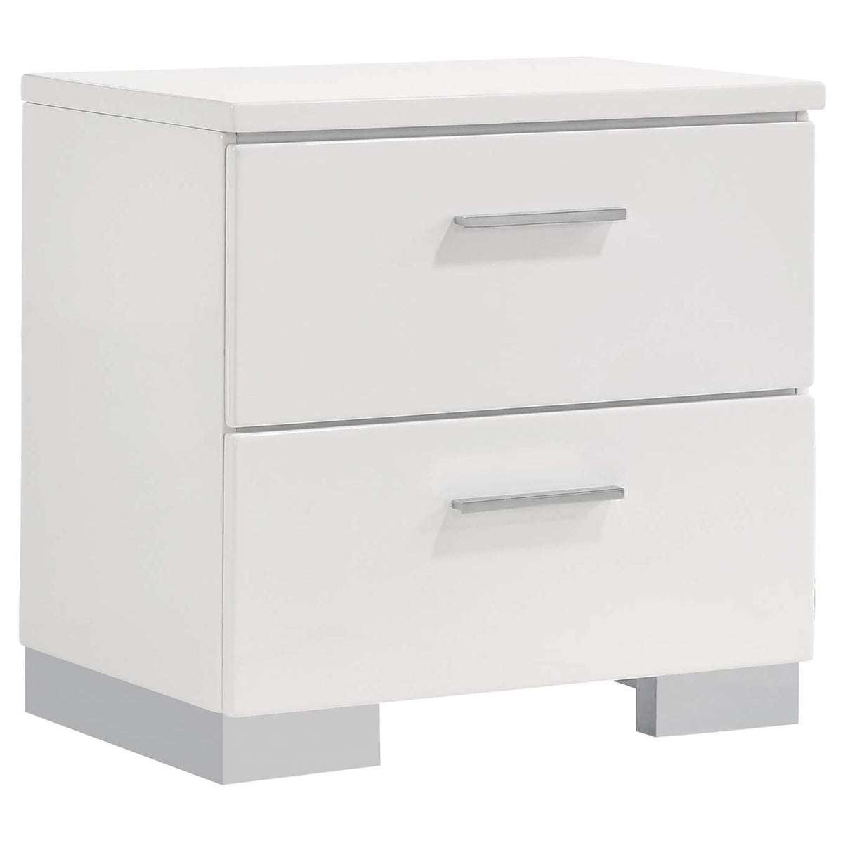 203511F-S5 Felicity 5-piece Full Bedroom Set White High Gloss