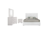 203511KE-S4 Felicity 4-piece Eastern King Bedroom Set White High Gloss
