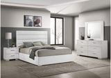 203511KW-S4 Felicity 4-piece California King Bedroom Set White High Gloss