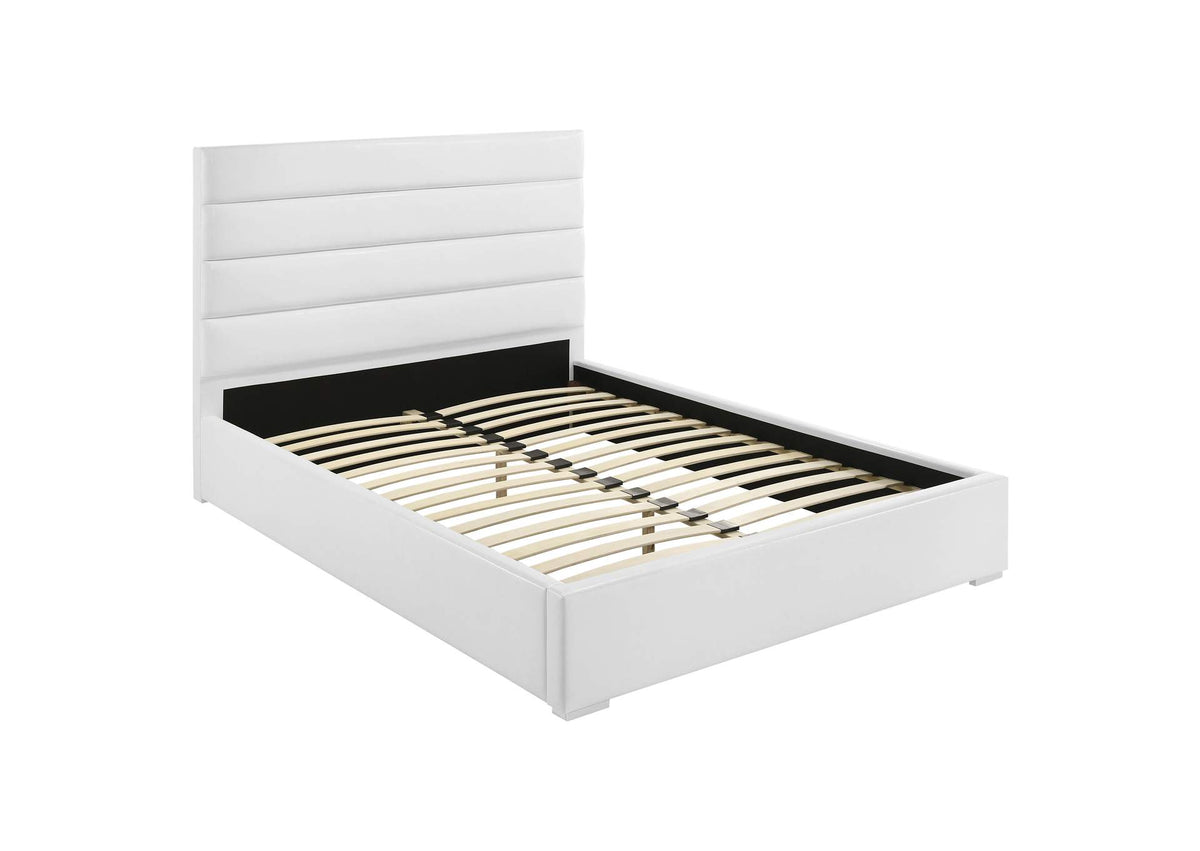 203511Q Felicity 53-inch Upholstered Queen Platform Bed White
