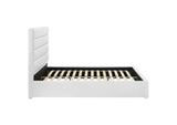 203511Q Felicity 53-inch Upholstered Queen Platform Bed White