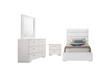 203511T-S4 Felicity 4-piece Twin Bedroom Set White High Gloss