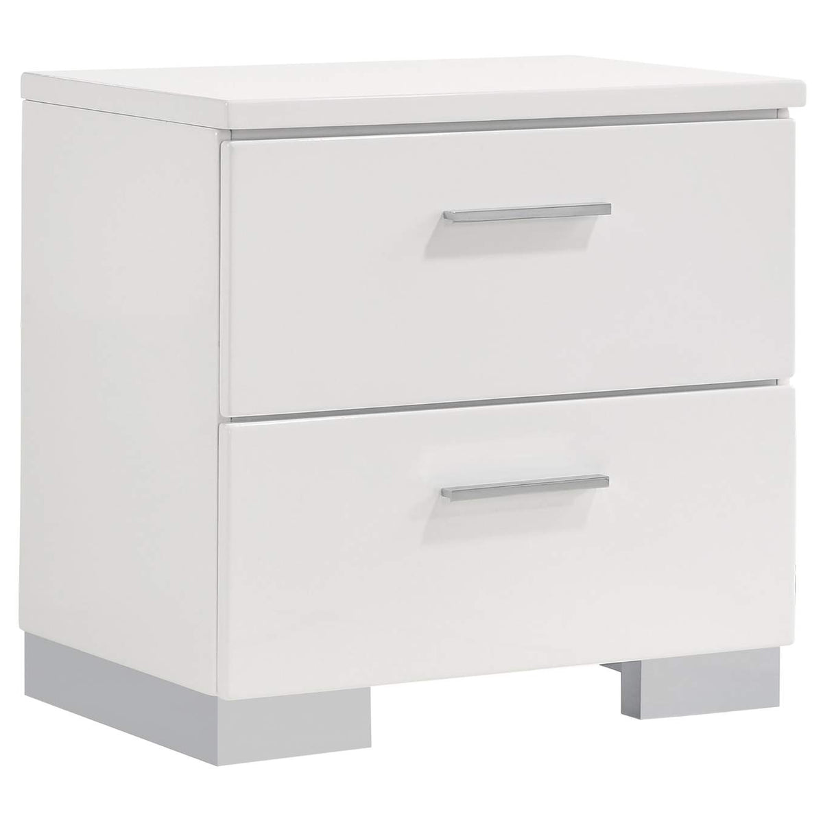203511T-S4 Felicity 4-piece Twin Bedroom Set White High Gloss