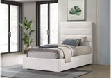203511T Felicity 53-inch Upholstered Twin Platform Bed White