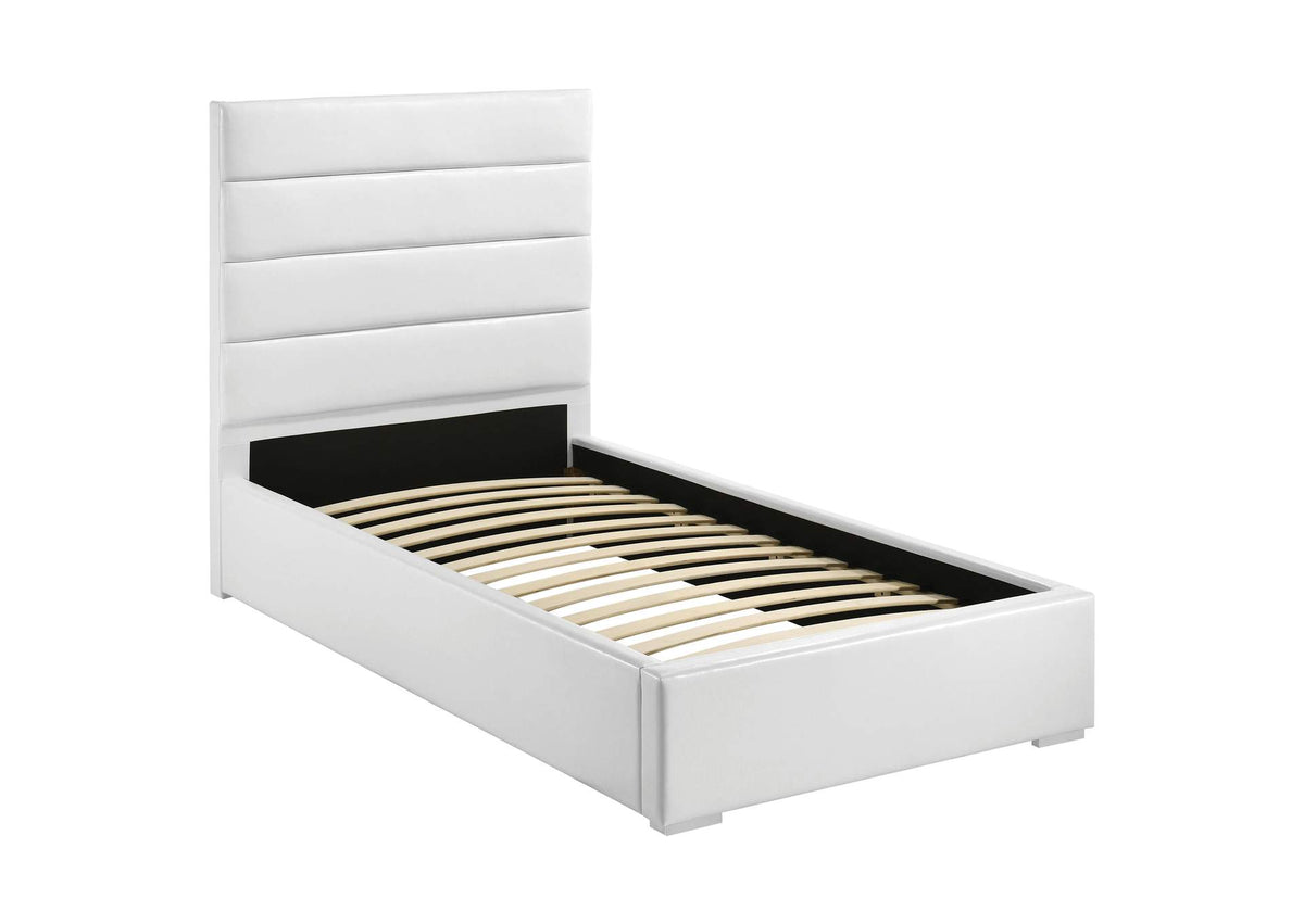203511T Felicity 53-inch Upholstered Twin Platform Bed White