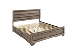 204190KE Kauffman Wood Eastern King Storage Panel Bed Washed Taupe