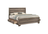 204190KE Kauffman Wood Eastern King Storage Panel Bed Washed Taupe
