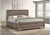 204190KW Kauffman Wood California King Storage Panel Bed Washed Taupe