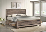 204190KW Kauffman Wood California King Storage Panel Bed Washed Taupe