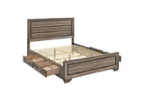 Kauffman Wood Queen Storage Panel Bed Washed Taupe
