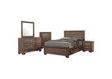 Kauffman 5-piece Eastern King Bedroom Set Washed Taupe