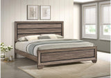 204191KE Kauffman Wood Eastern King Panel Bed Washed Taupe