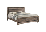 204191KE Kauffman Wood Eastern King Panel Bed Washed Taupe