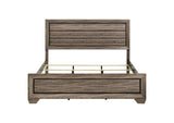204191KE Kauffman Wood Eastern King Panel Bed Washed Taupe