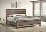 204191KW Kauffman Wood California King Panel Bed Washed Taupe