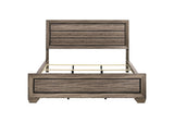 204191KW Kauffman Wood California King Panel Bed Washed Taupe