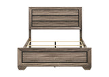 204191Q Kauffman Wood Queen Panel Bed Washed Taupe