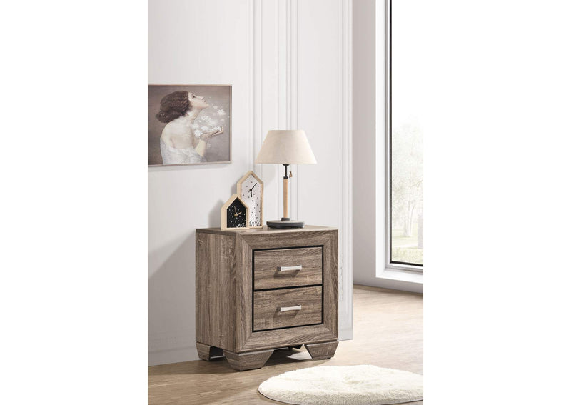 204192 Kauffman 2-drawer Nightstand Washed Taupe