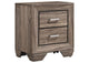 204192 Kauffman 2-drawer Nightstand Washed Taupe