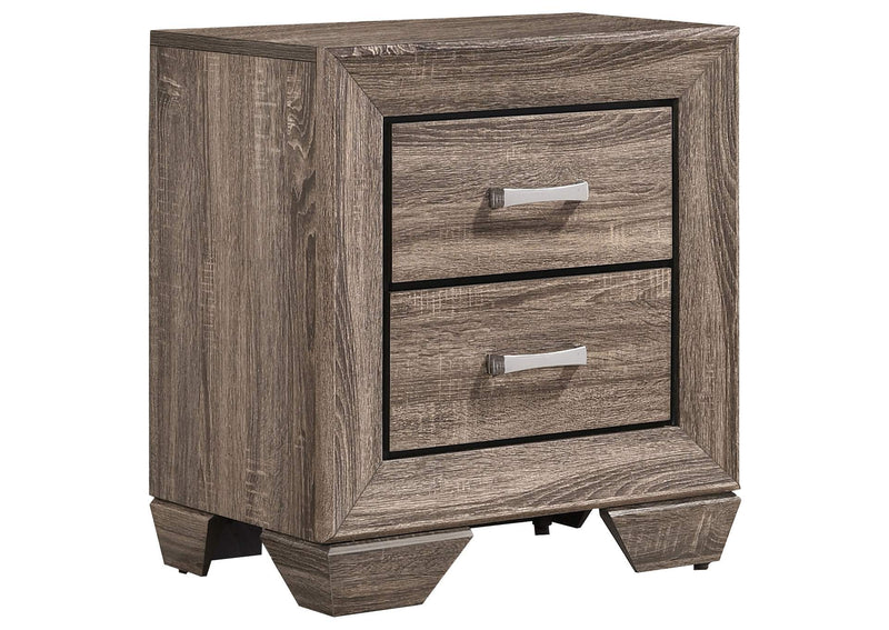 204192 Kauffman 2-drawer Nightstand Washed Taupe