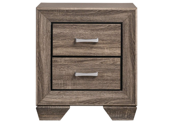 204192 Kauffman 2-drawer Nightstand Washed Taupe