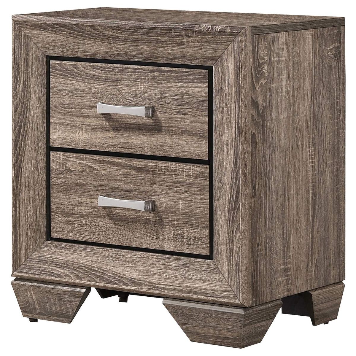 204192 Kauffman 2-drawer Nightstand Washed Taupe