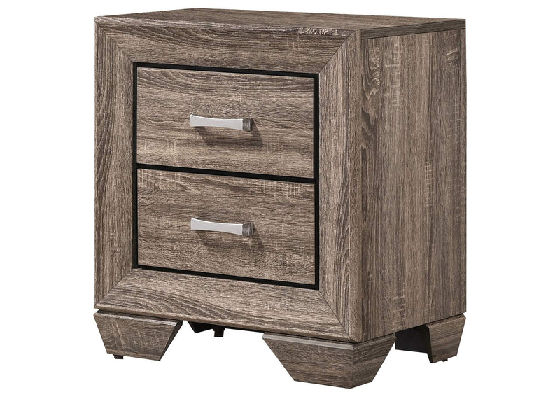 204192 Kauffman 2-drawer Nightstand Washed Taupe