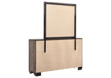 204193M Kauffman 6-drawer Dresser with Mirror Washed Taupe