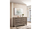 204193 Kauffman 6-drawer Dresser Washed Taupe